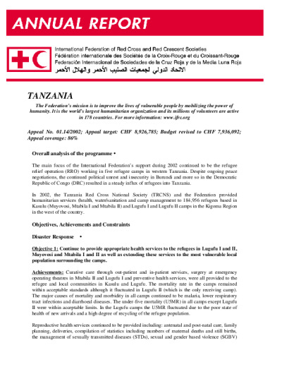 Annual Report (01.14/2002) | IFRC